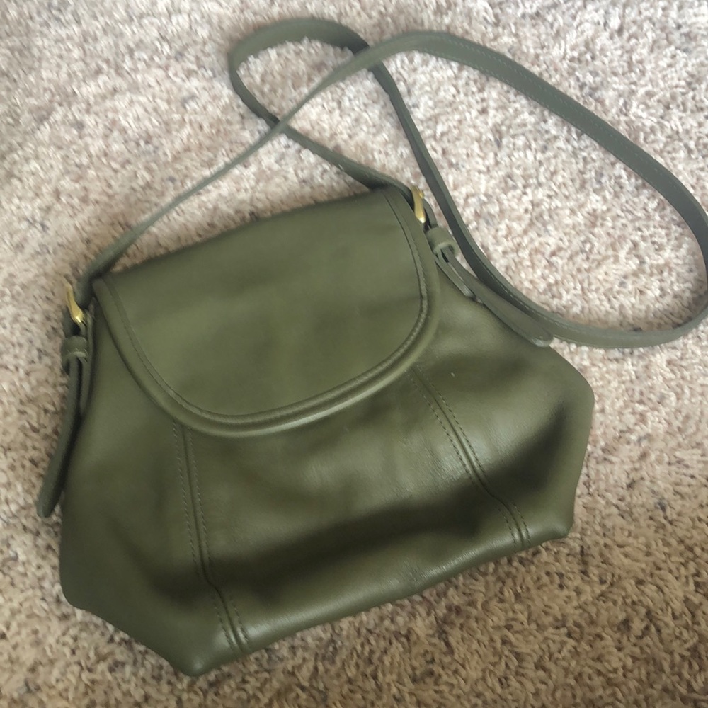 Coach green crossbody bag